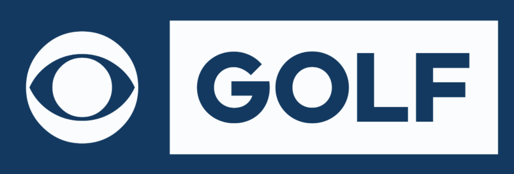 CBS Golf logo in blue and white