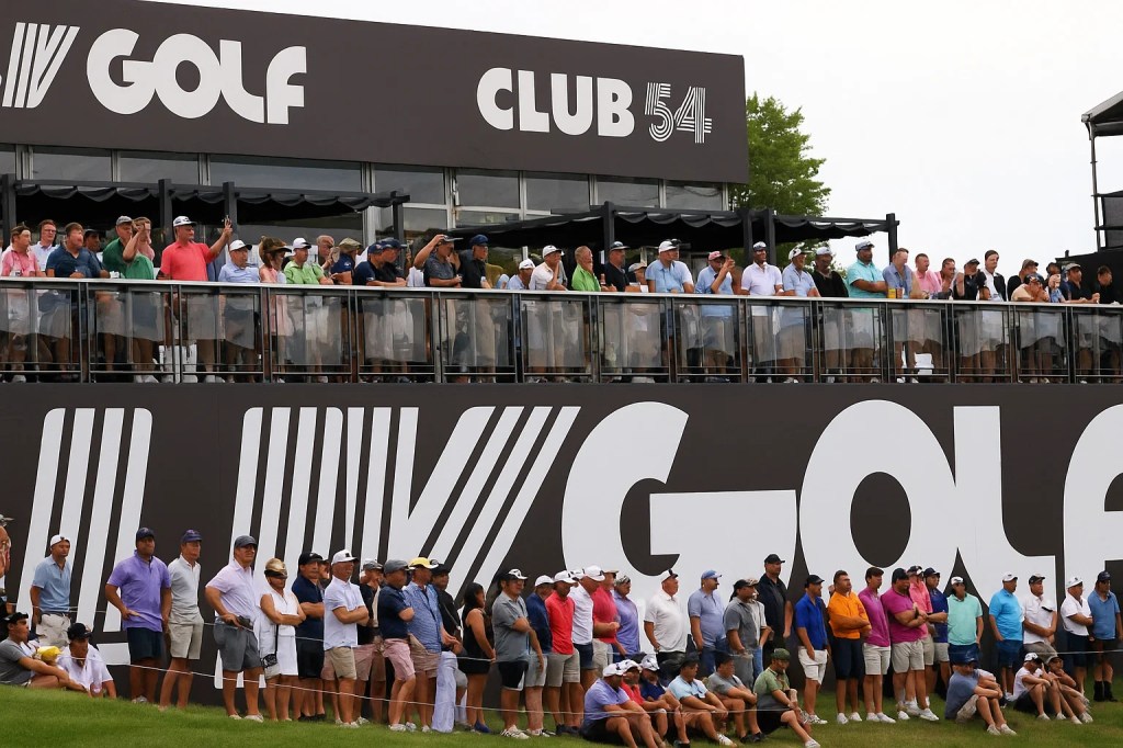 LIV Golf Club 54 fans gather before tournament format change